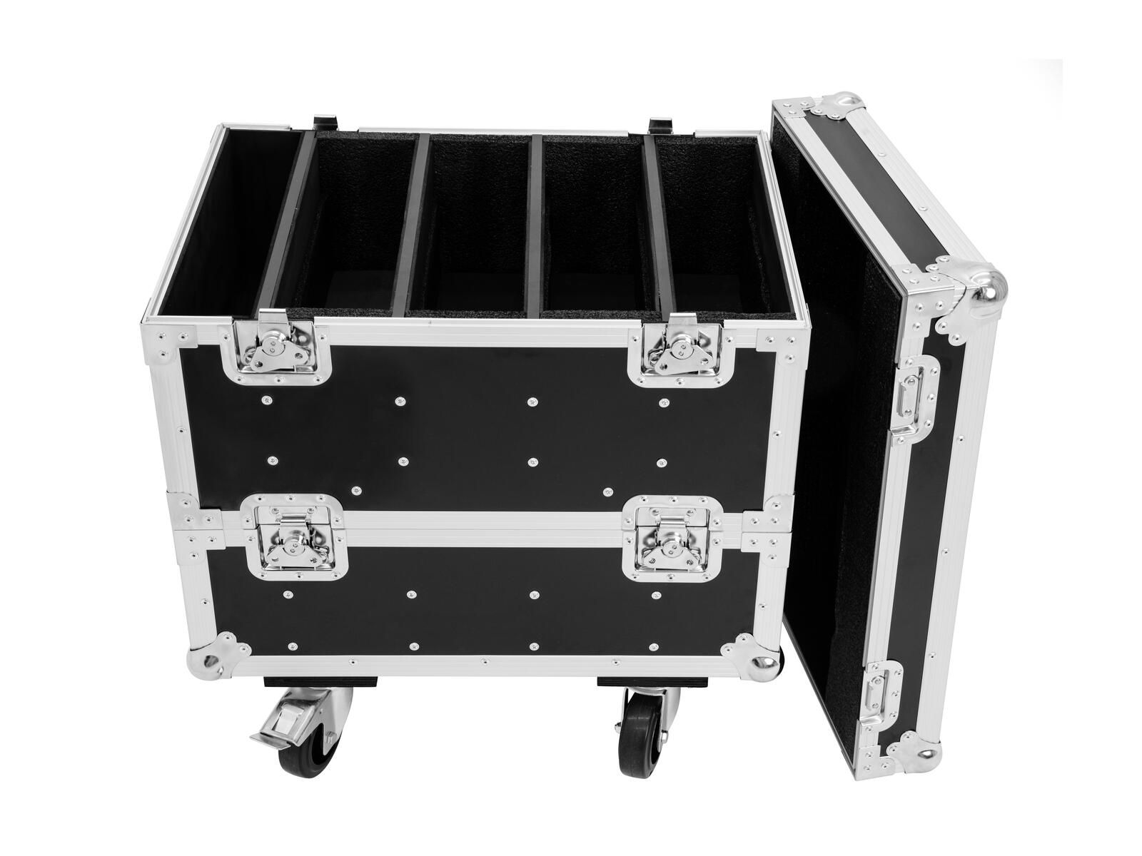 Roadinger Flightcase 8x IP PIX Strobe RGB CW+WW mit Rollen