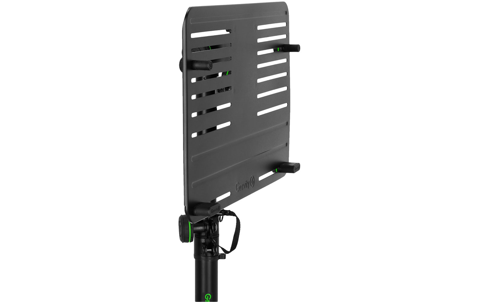 Gravity LTS T 02 B - Universal Laptop-Ständer mit verstellbaren Haltepins und Stahlfuß, Schwarz