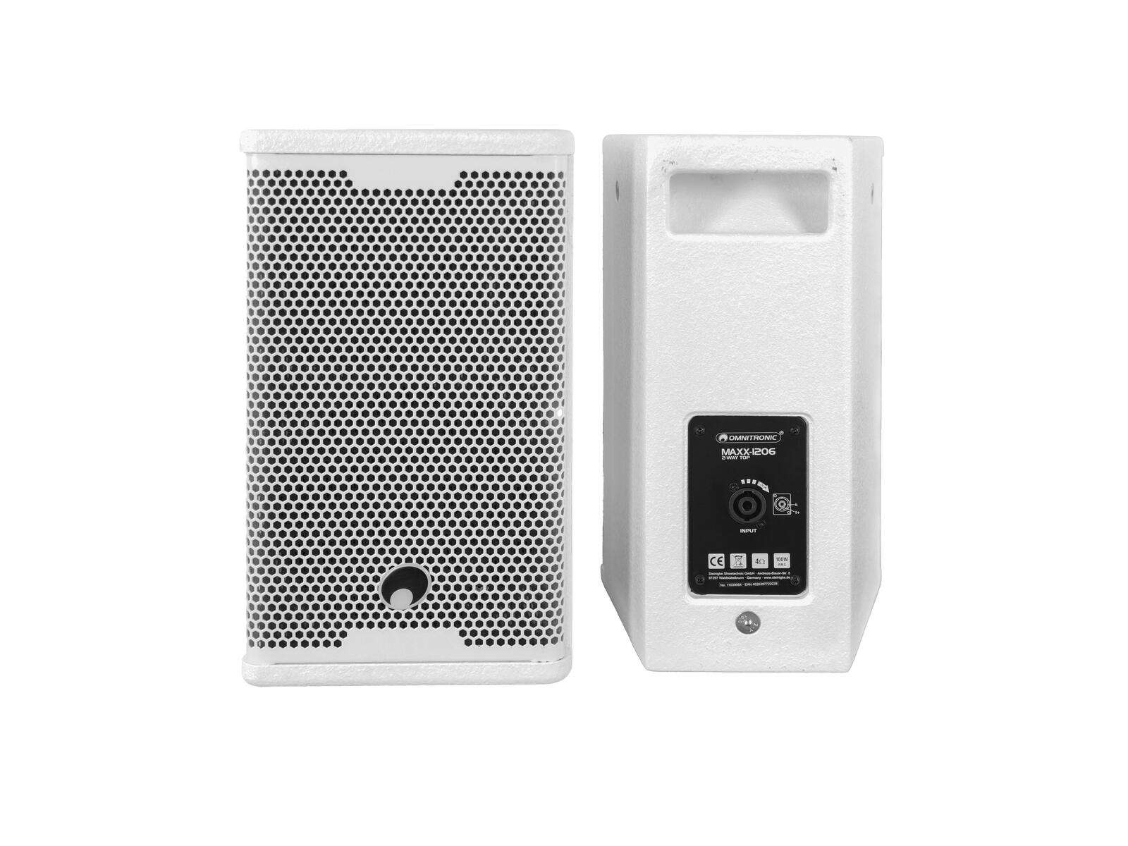 Omnitronic MAXX-1206 2-Wege Top 6,5 Zoll  2x weiß