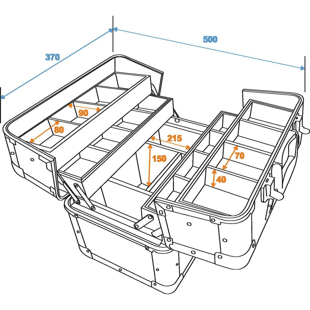 Roadinger Universal-Fächercase AM-1, schwarz