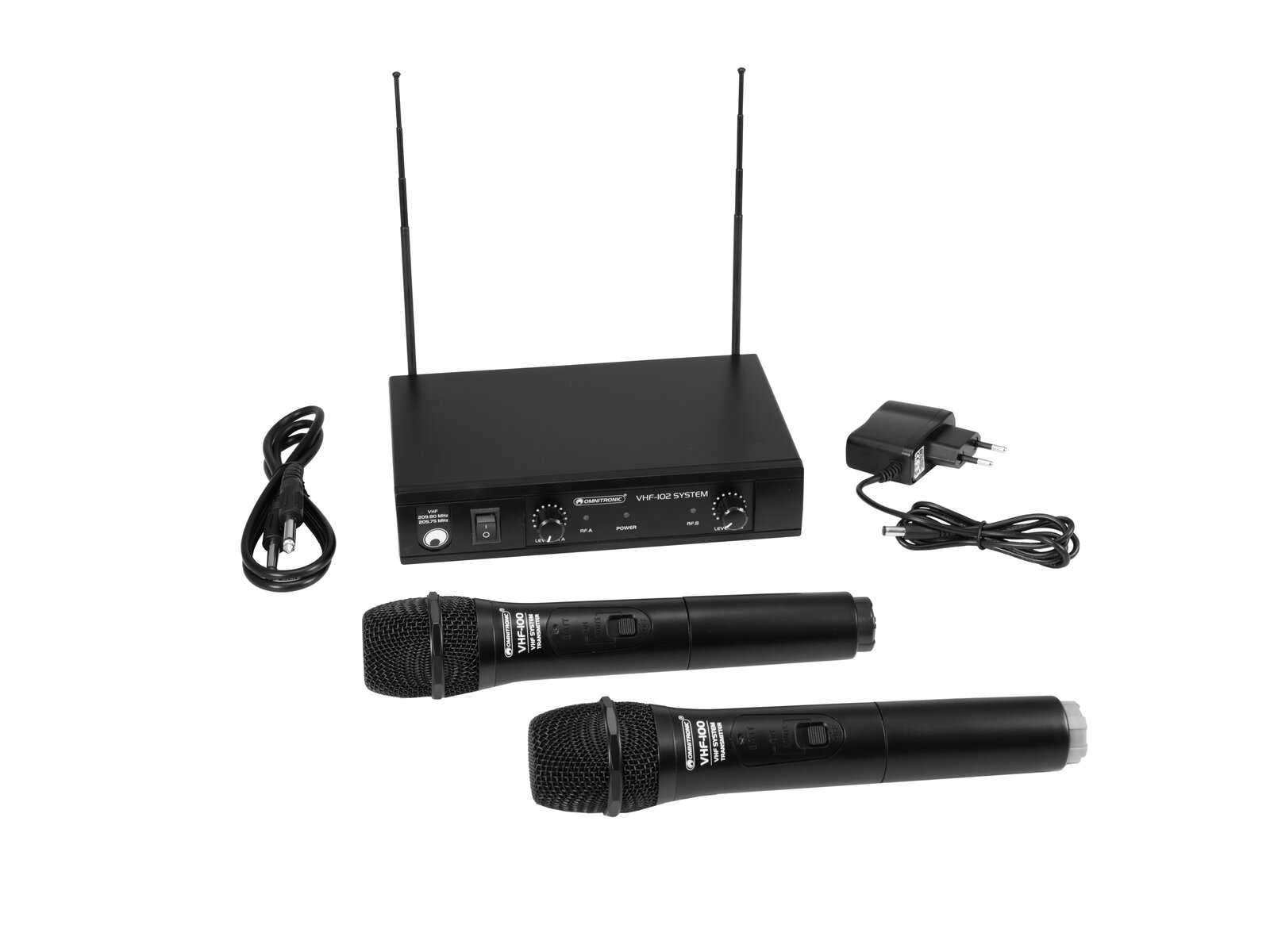 Omnitronic VHF-102 Funkmikrofon-System 209.80/205.75MHz