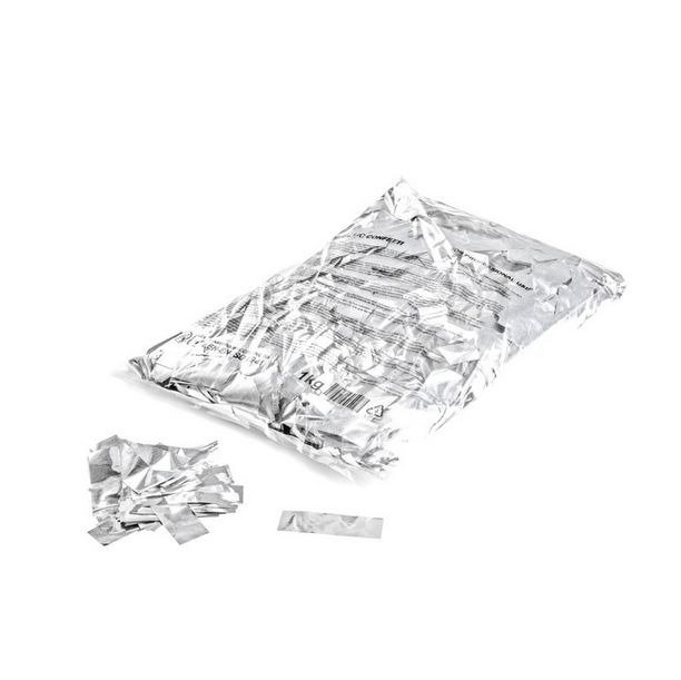 Magic FX Metallic Konfetti Rechteck 55x17mm Weiss Beutel