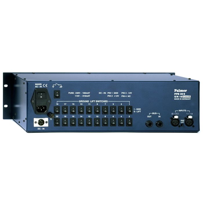 Palmer Pro Press Patch Box 10 Kanal stereo / 20 Kanal mono