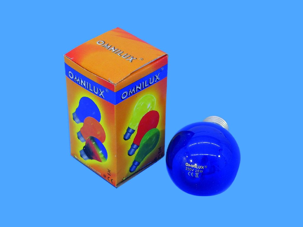 Omnilux A19 230V/25W E-27 blau