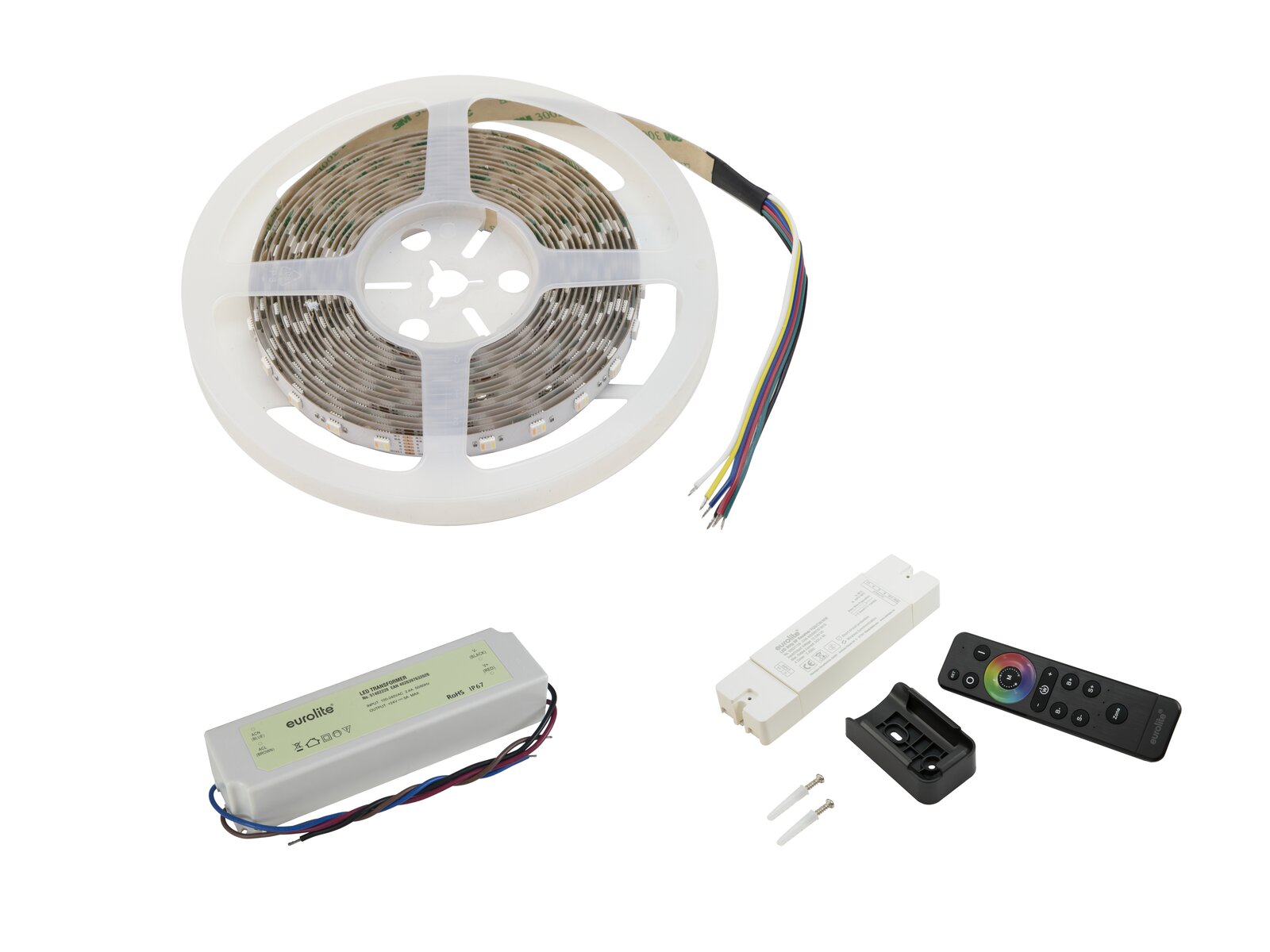 Eurolite Set LED Strip 300 5m 5050 RGB/WW/CW + RF Controller + Trafo 24V