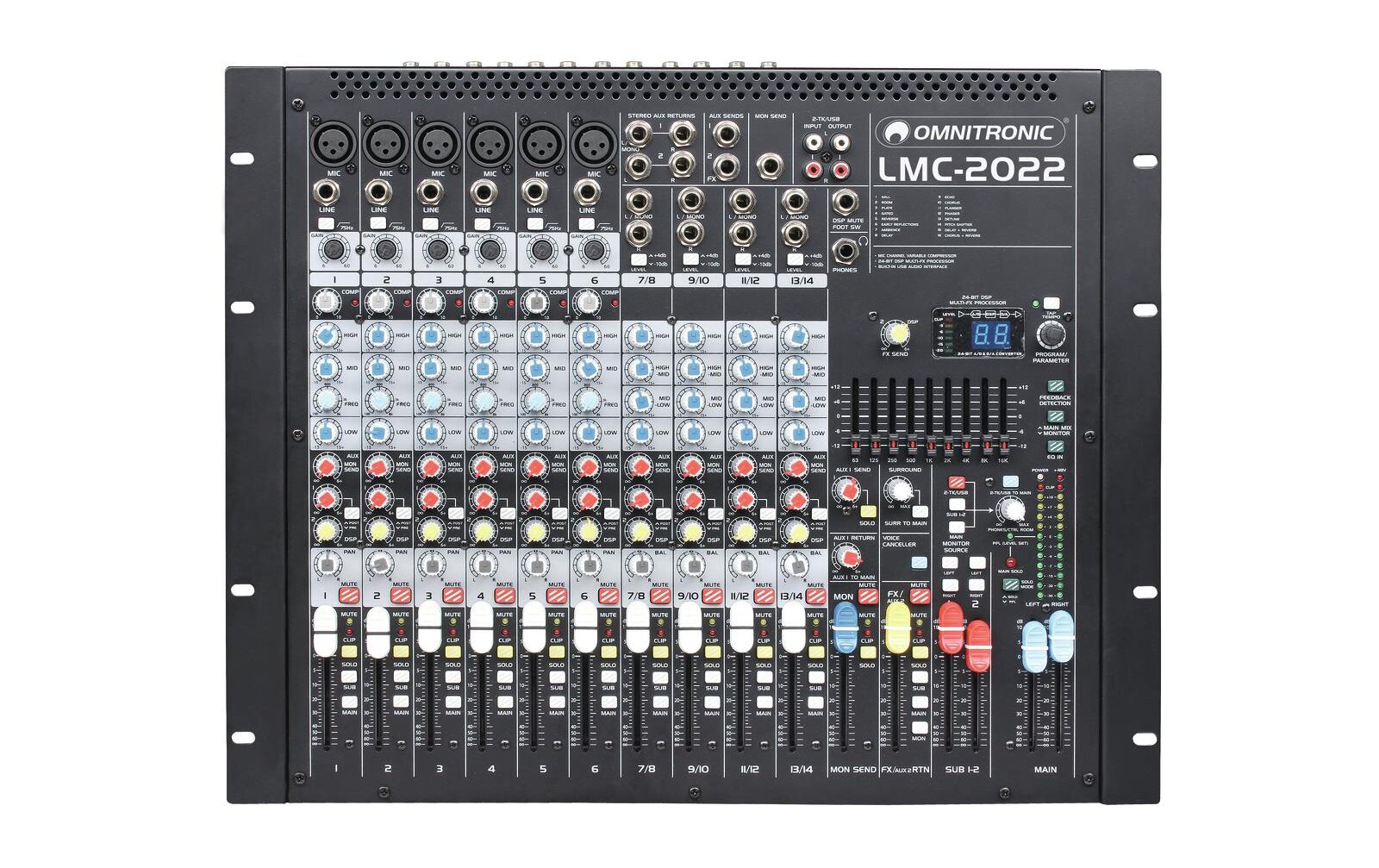 Omnitronic LMC-2022FX USB Mischpult