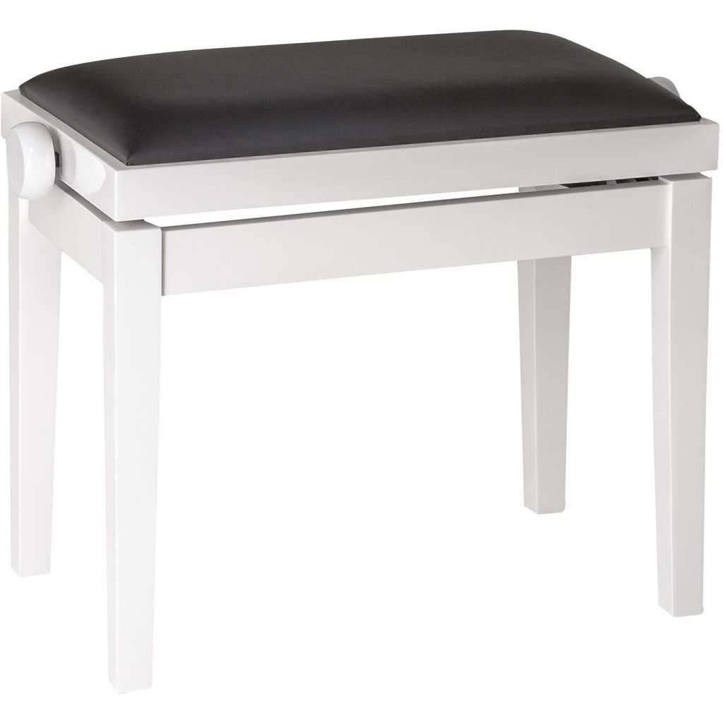 K&M 13711 Klavierbank - Unterteil, weiß poliert
