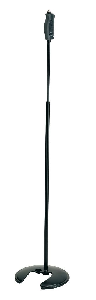 K&M 26075 Stapelbares Einhand-Mikrofonstativ, schwarz