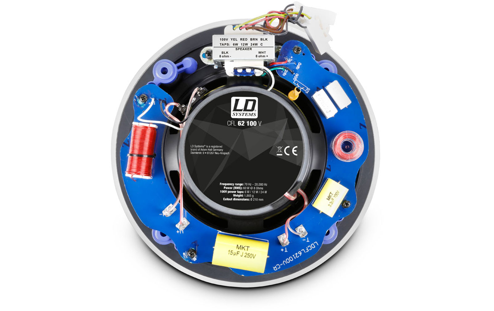 LD Systems Contractor CFL 62 100 V 6,5" Rahmenloser 2-Wege-Einbaulautsprecher 100 V