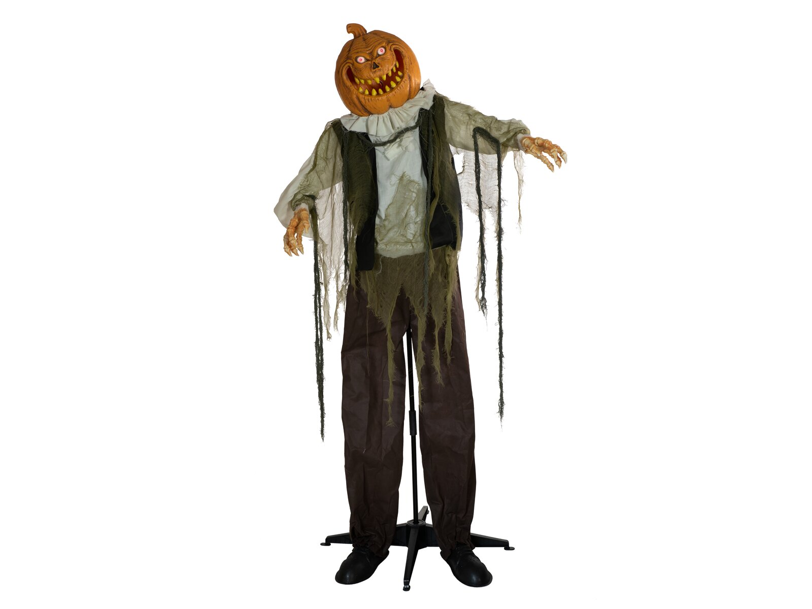 Europalms Halloween Figur Kürbismann, animiert, 170cm