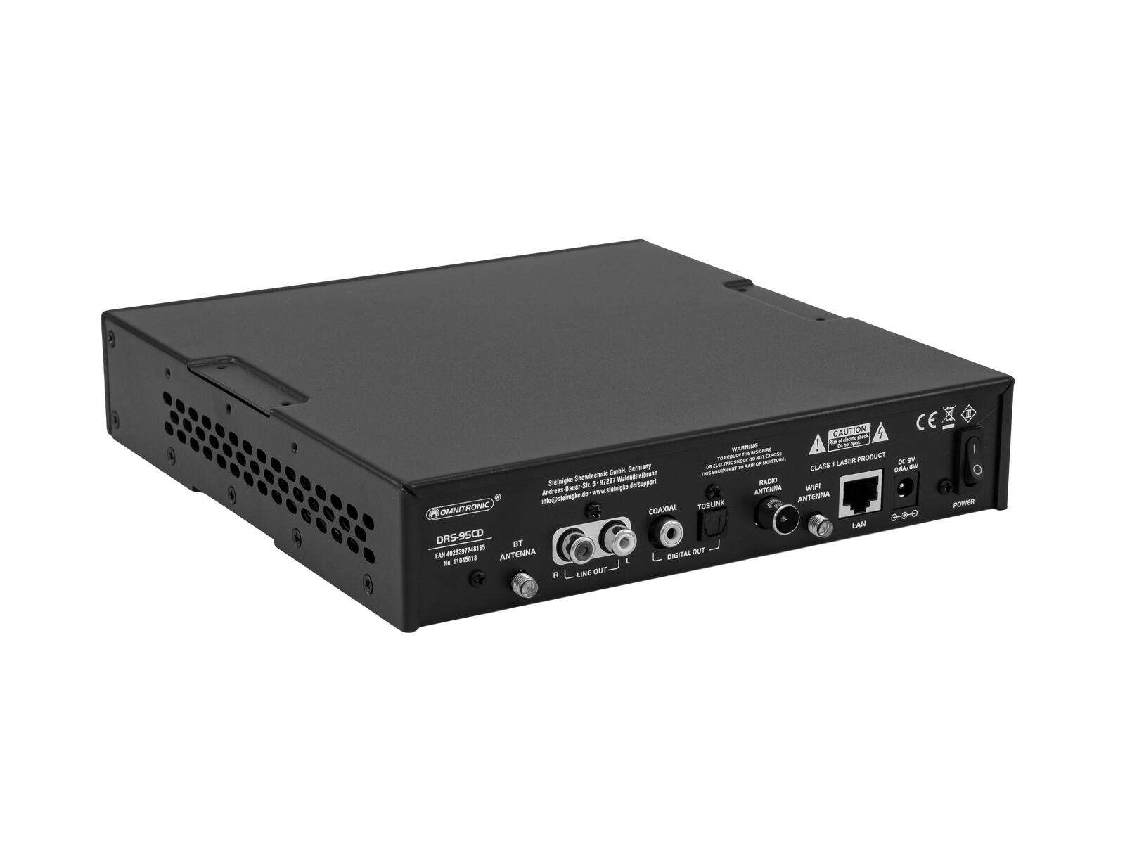 Omnitronic DRS-95CD Internetradio mit DAB+, Bluetooth und CD-Player