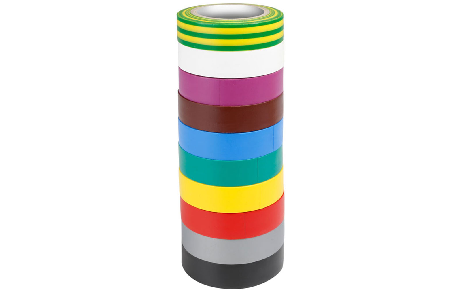 Adam Hall 580813 RNB 10 Isolierband 0,13 x 15mm x 10m Set aus 10 Farben
