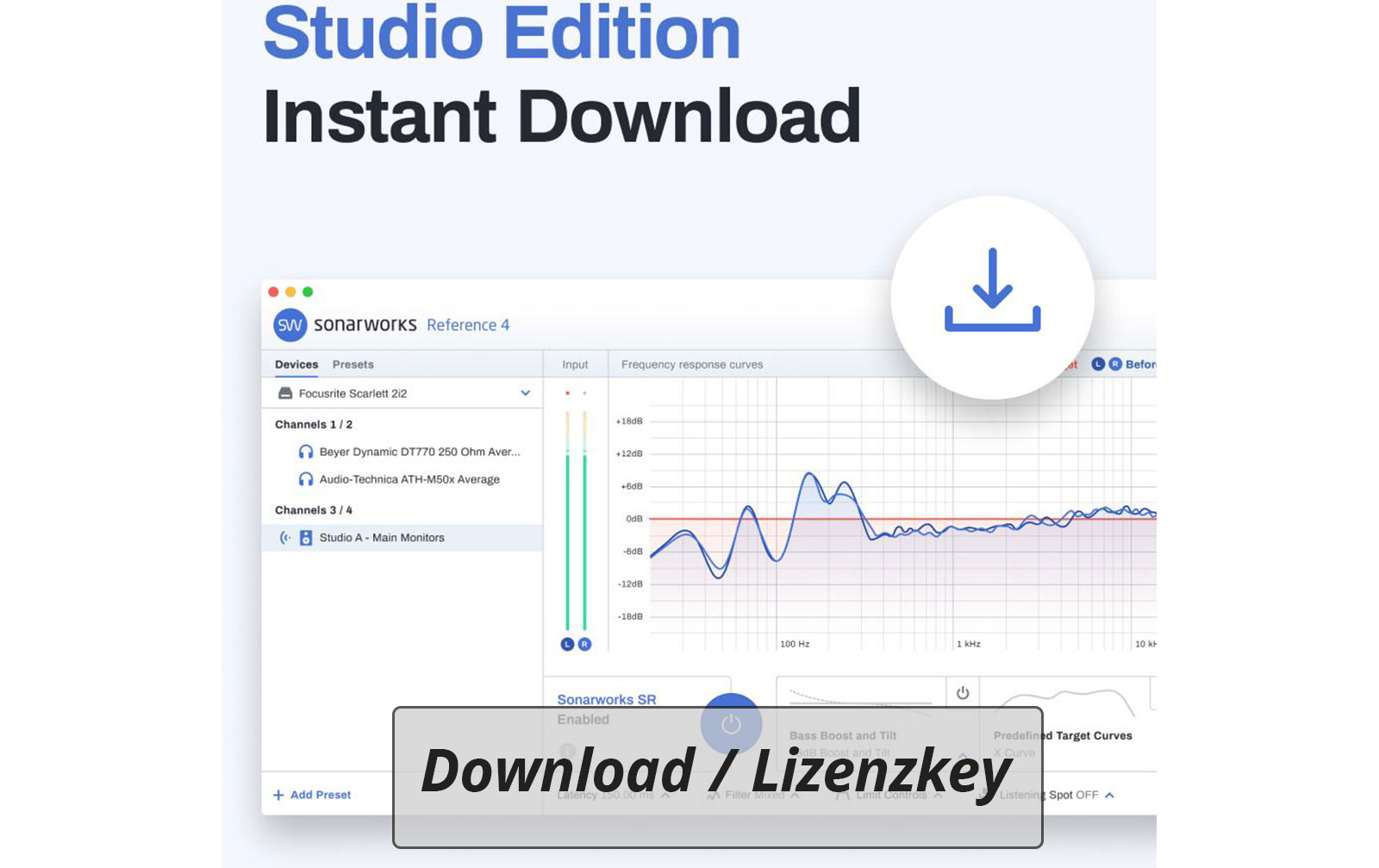 Sonarworks Reference 4 Studio edition ohne Mic - Download/Lizenzkey