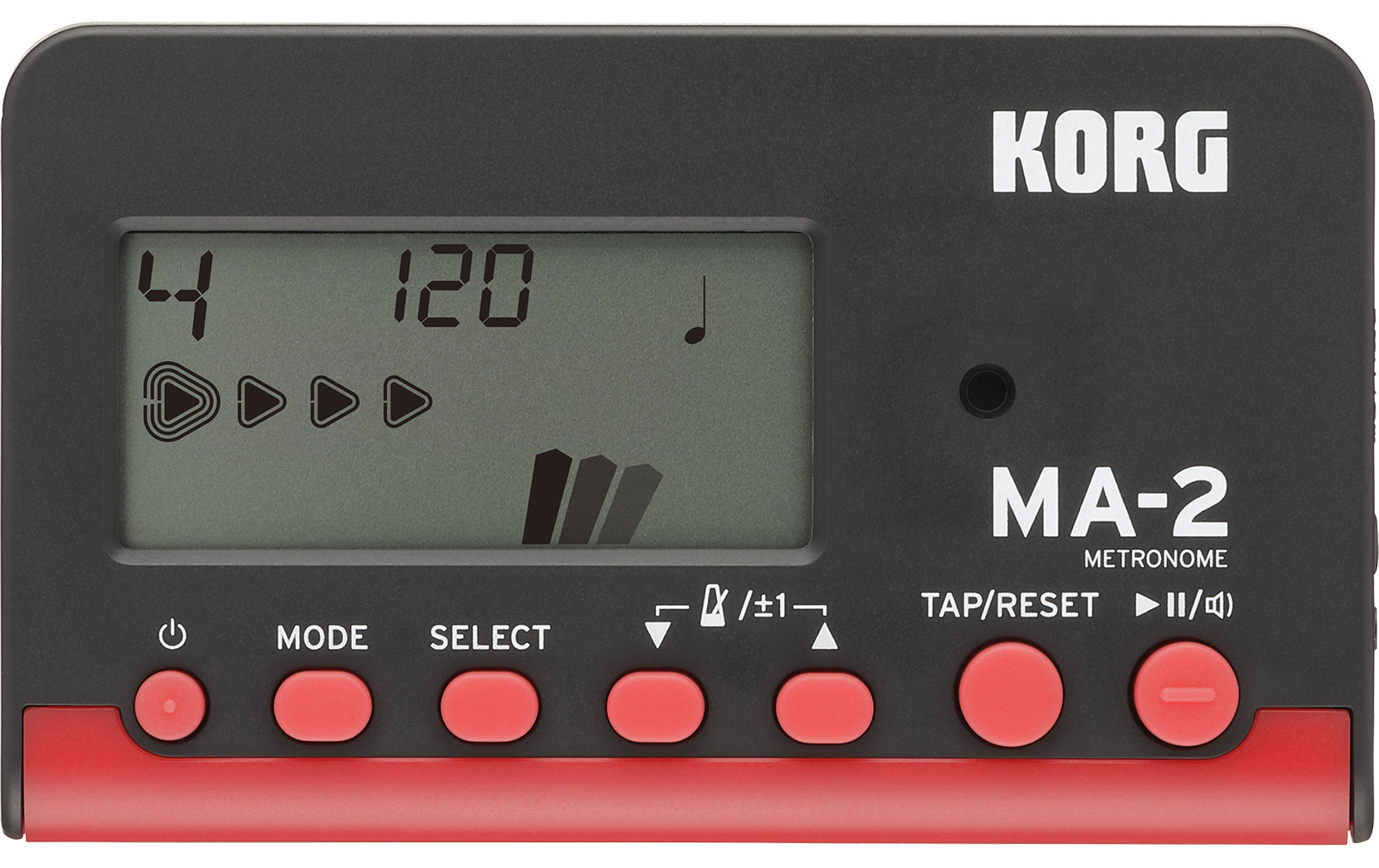Korg MA-2 Metronom, digital, schwarz/rot