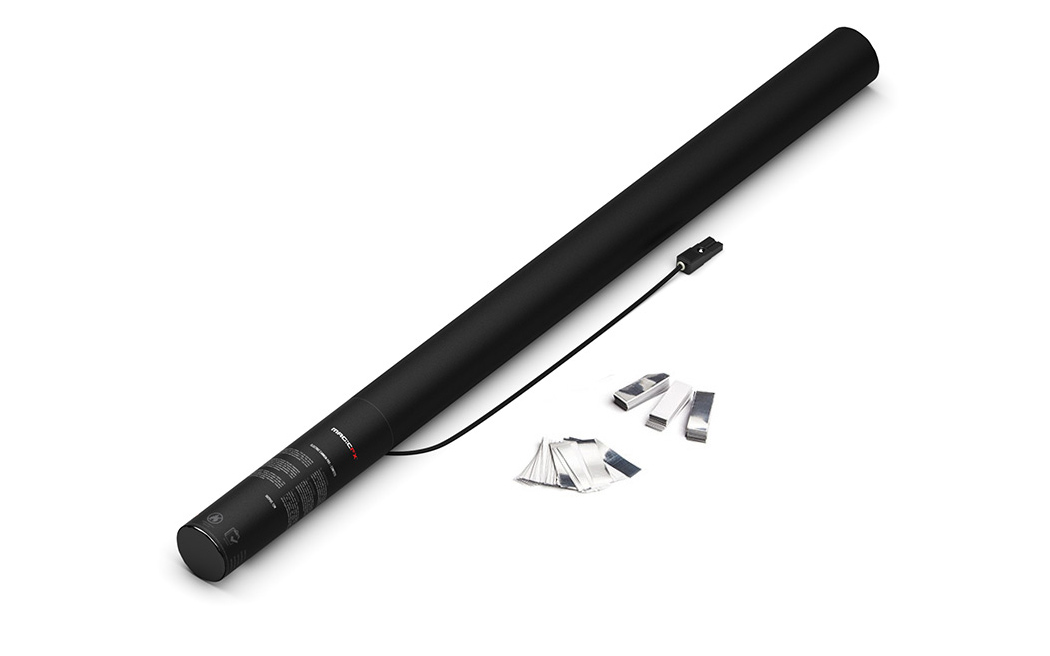 Magic FX Elektrische Konfetti Kanone Pro 80cm Weiß/Silber Met.