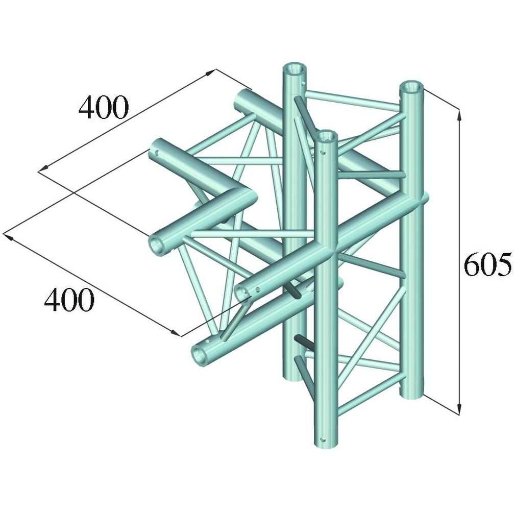 Alutruss Decolock DQ3-PAC45 4-Weg Ecke rechts