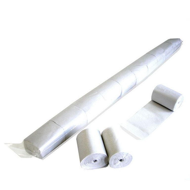 Magic FX Stadium Luftschlangen 20m x 5cm Weiß Beutel