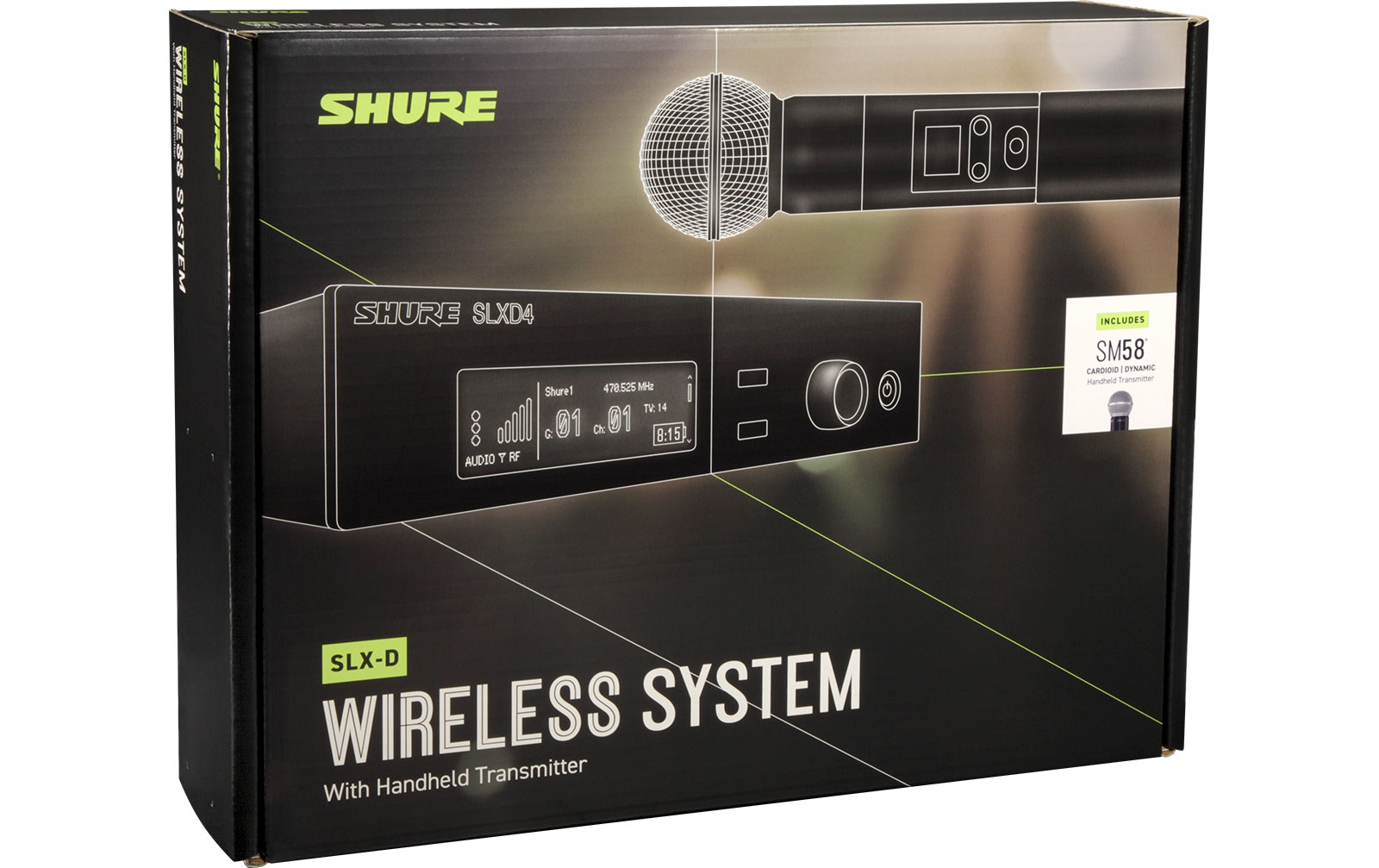 Shure SLXD24/SM58 SLX-D Handsendersystem SM58 562-606 MHz (SLXD24E/SM58-J53)