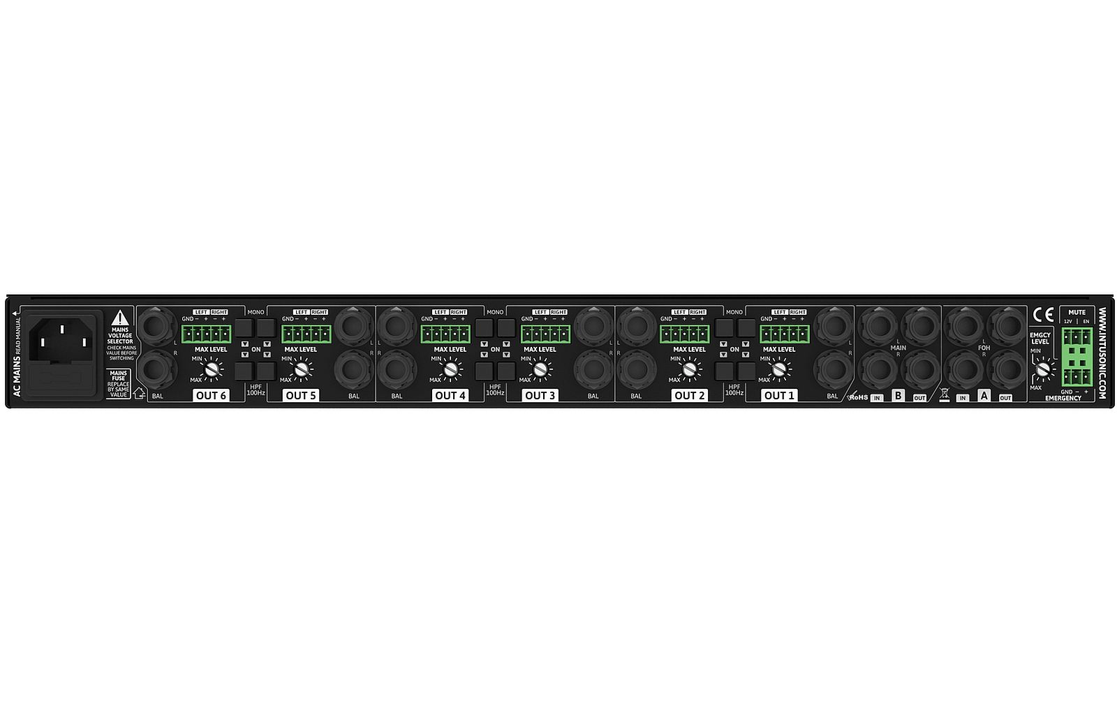 Intusonic DLA26 Zonen-Verteiler 2-IN-6