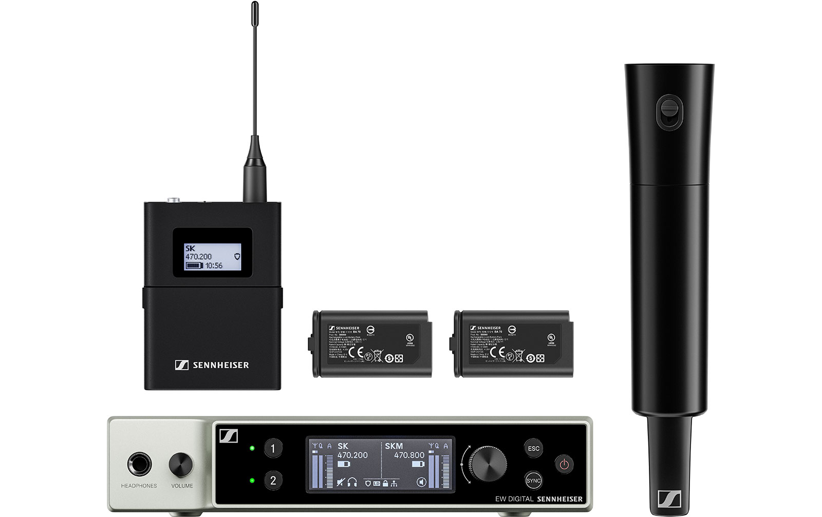 Sennheiser EW-DX SK / SKM-S Base Set, Frequenzbereich R1-9 520-607,8 MHz