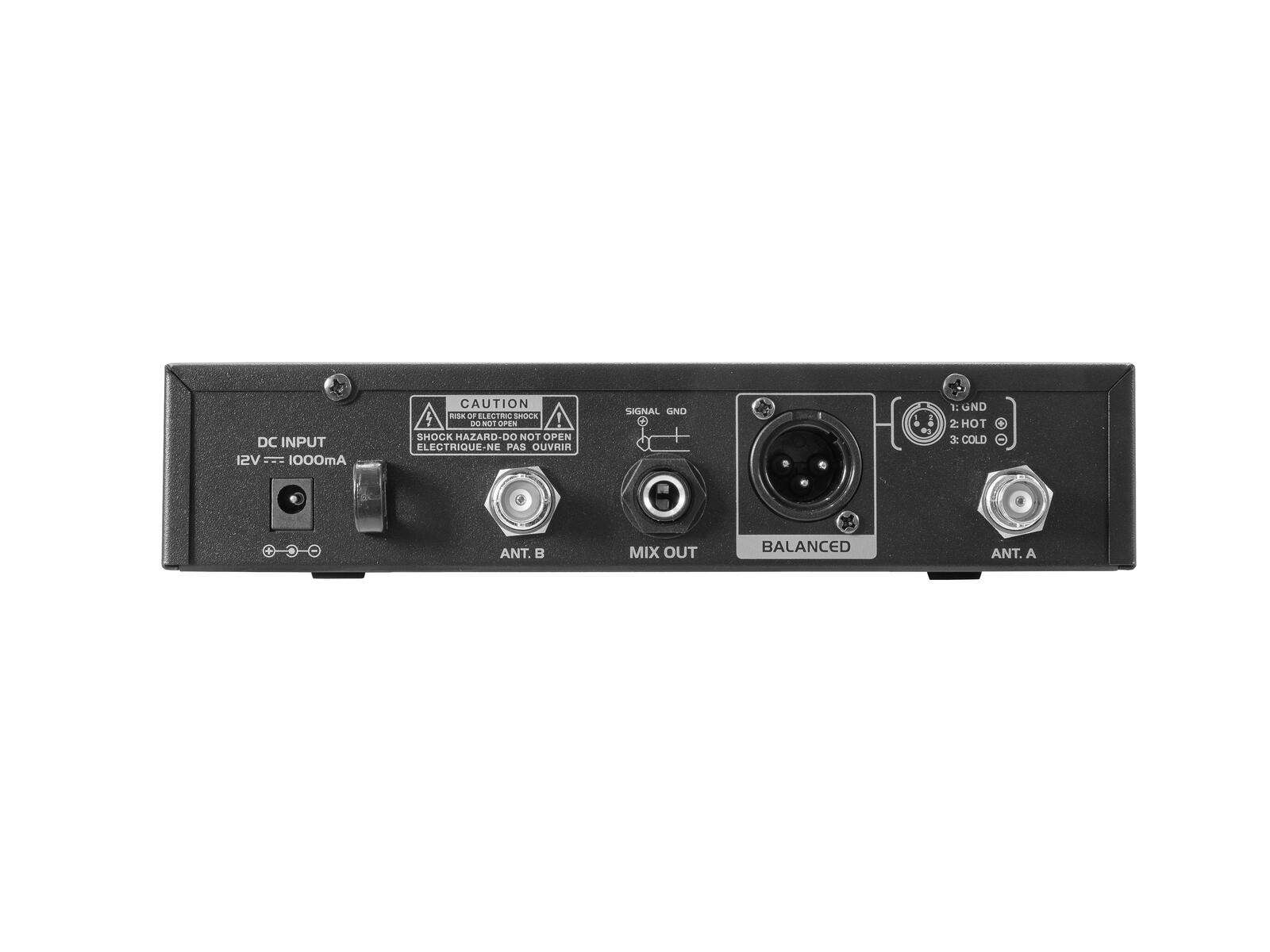 Omnitronic UHF-601 1-Kanal Funkmikrofon-System 823-832/863-865 MHz
