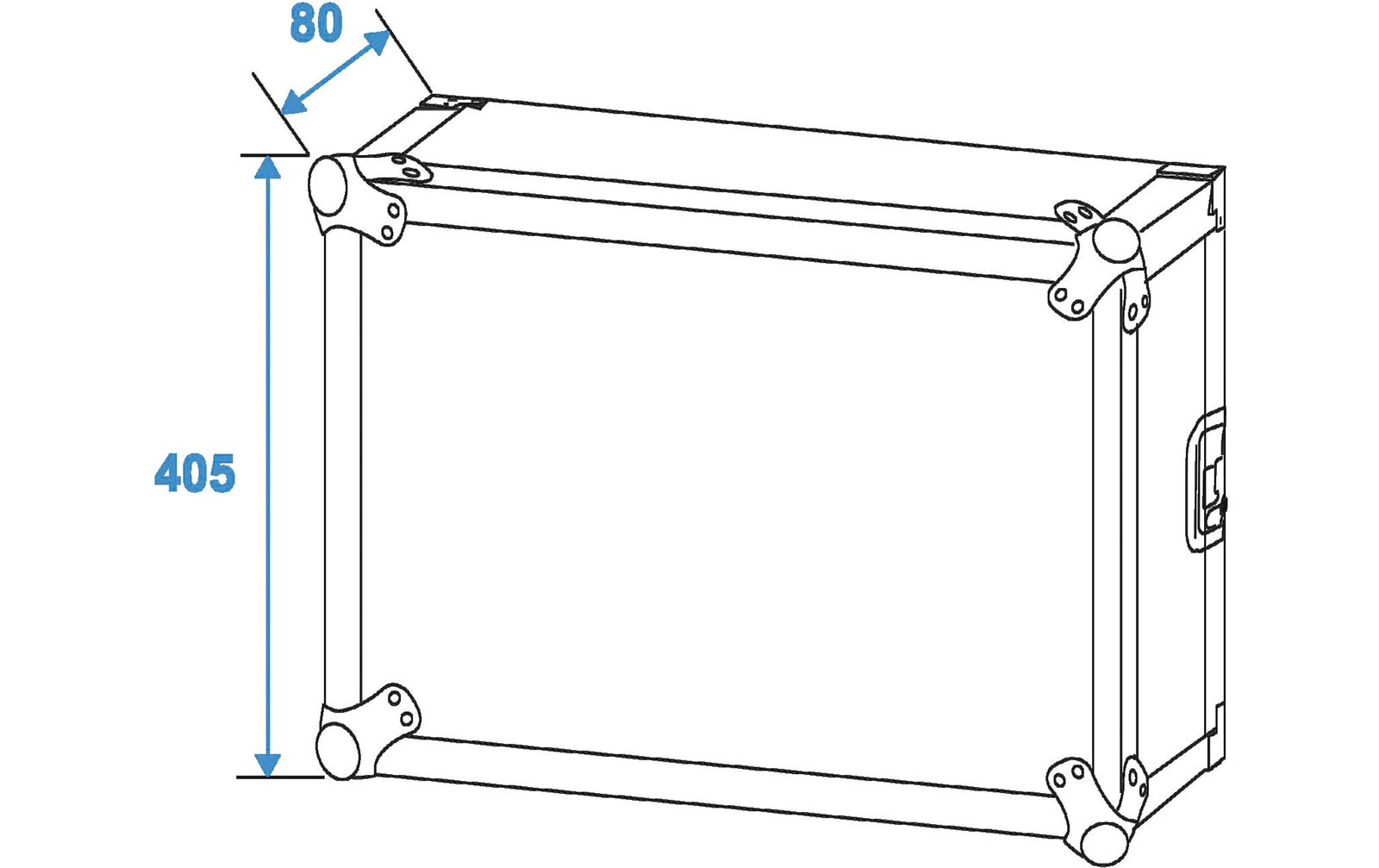 Roadinger Rack Profi 8HE 45cm mit Rollen