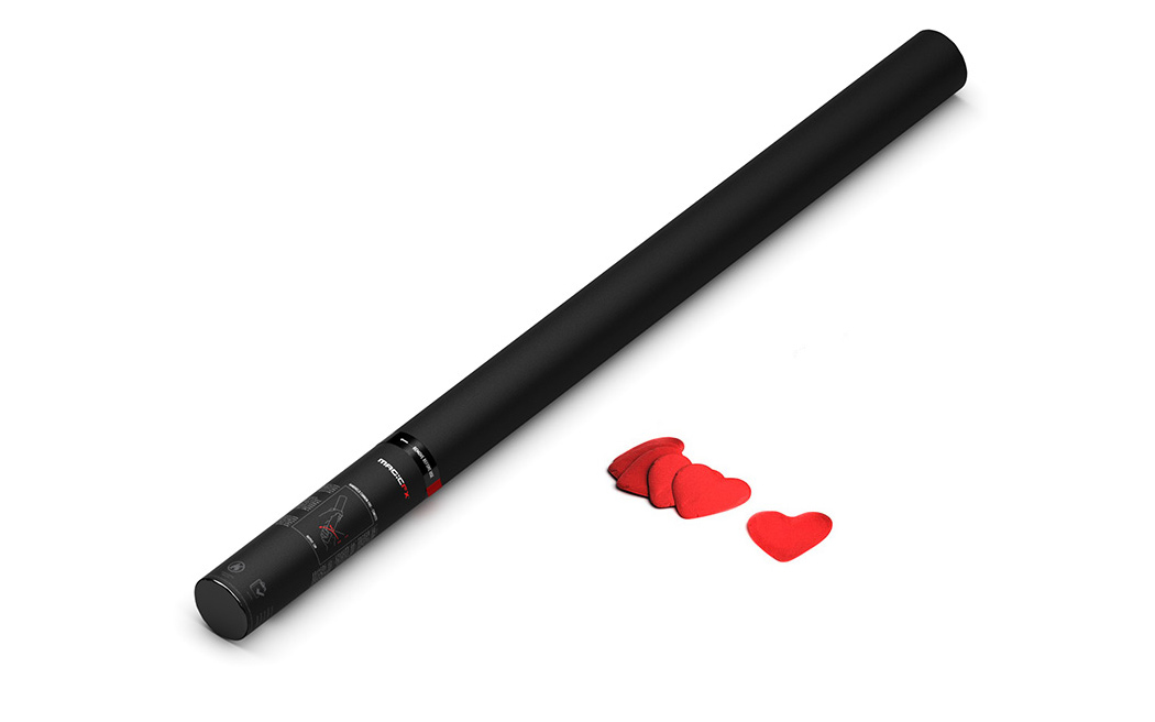 Magic FX Handheld Hearts Konfetti Kanone Pro 80cm Rot