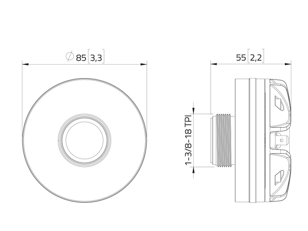 Lavoce DN10.172KS 1" Kompressionstreiber, Neodym