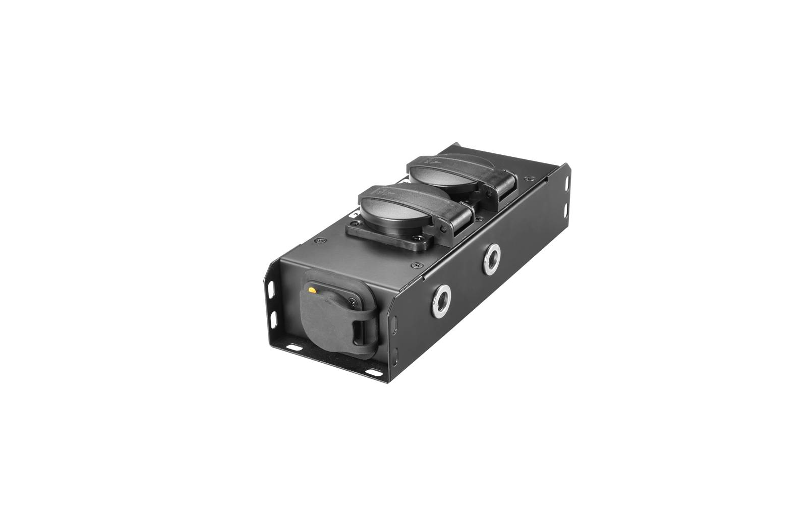 Adam Hall PROPORT 2 T Stromverteiler 2 x IP54 + Schwarz & Gelb Power I/O