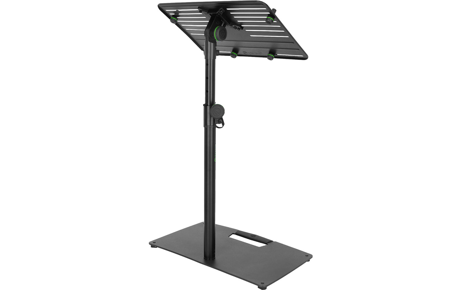 Gravity LTS T 02 B - Universal Laptop-Ständer mit verstellbaren Haltepins und Stahlfuß, Schwarz