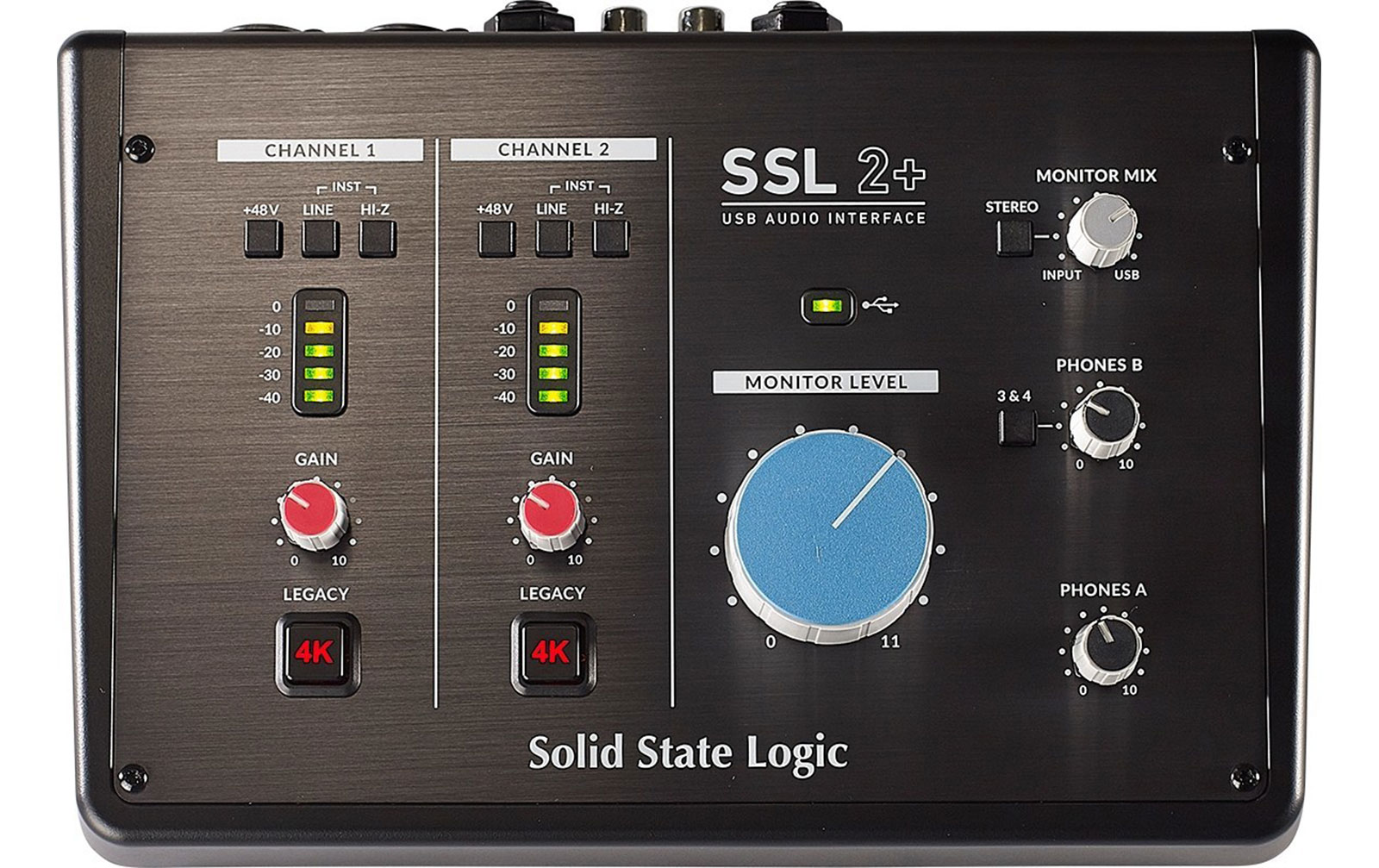 SSL 2+ USB-C Audio-Interface inkl. Staubschutzabdeckung