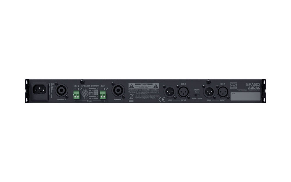 Audac EPA 502 2-Kanal-Endstufe, Class-D, 2 x 500 W