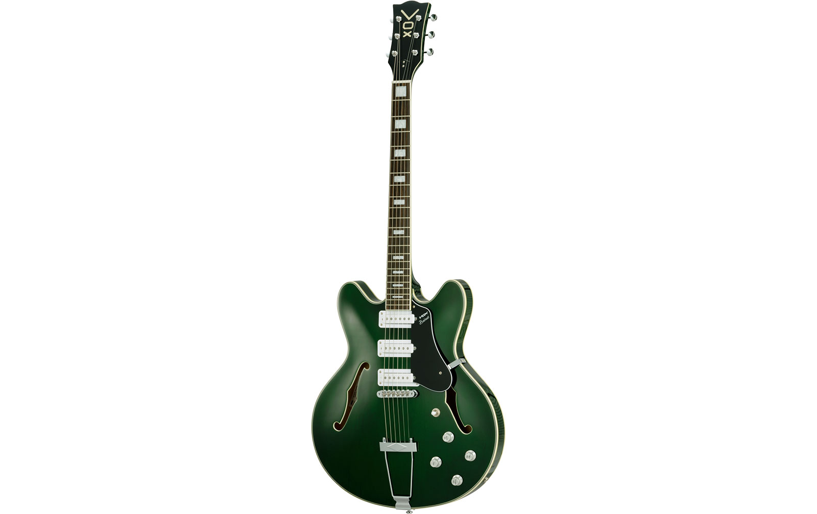 Vox Bobcat S66 Italian Green, halbakustische E-Gitarre inkl. Koffer