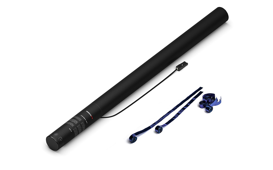 Magic FX Elektrische Luftschlangen Kanone Pro 80cm Blau Metallic