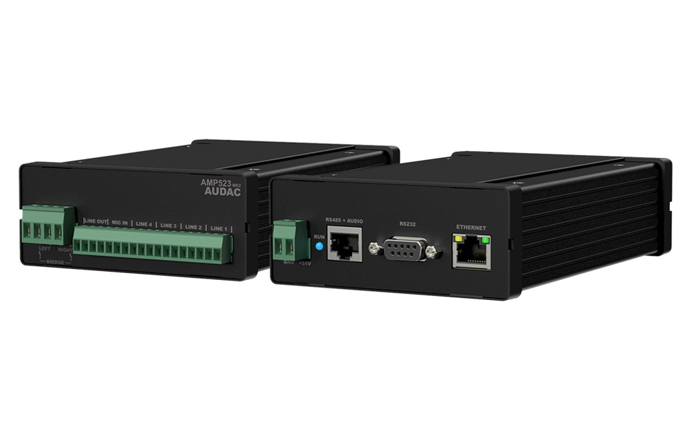 Audac AMP 523 MK 2 - Web-basierter Mini Stereo-Verstärker 2 x 15 W