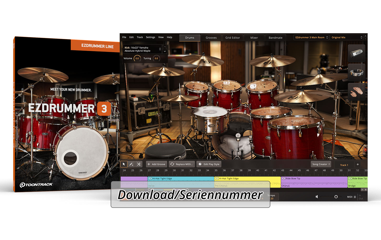 ToonTrack EZDrummer 3 (Licence Key)