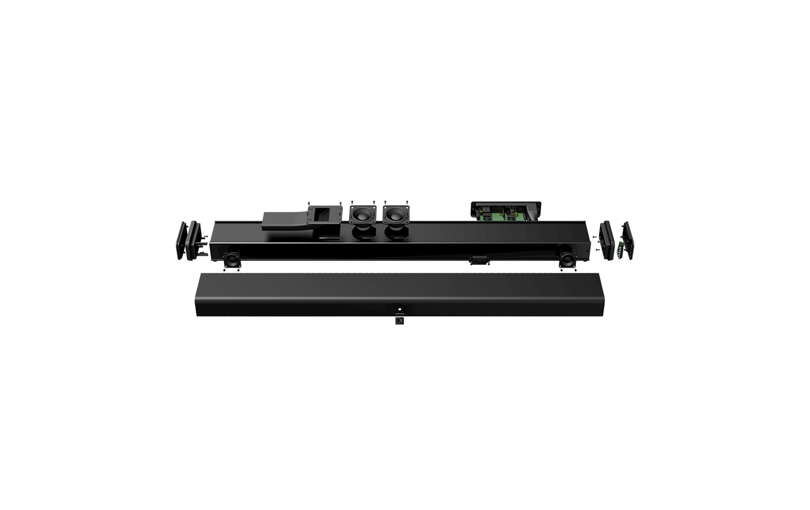 Audac IMEO 1 B - Professionelle 2.1-Soundbar in schwarz