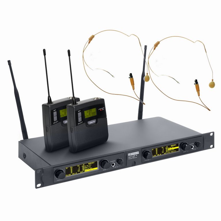 LD Systems WIN 42 Serie m. je 2x Belt Pack & Headset hautf.