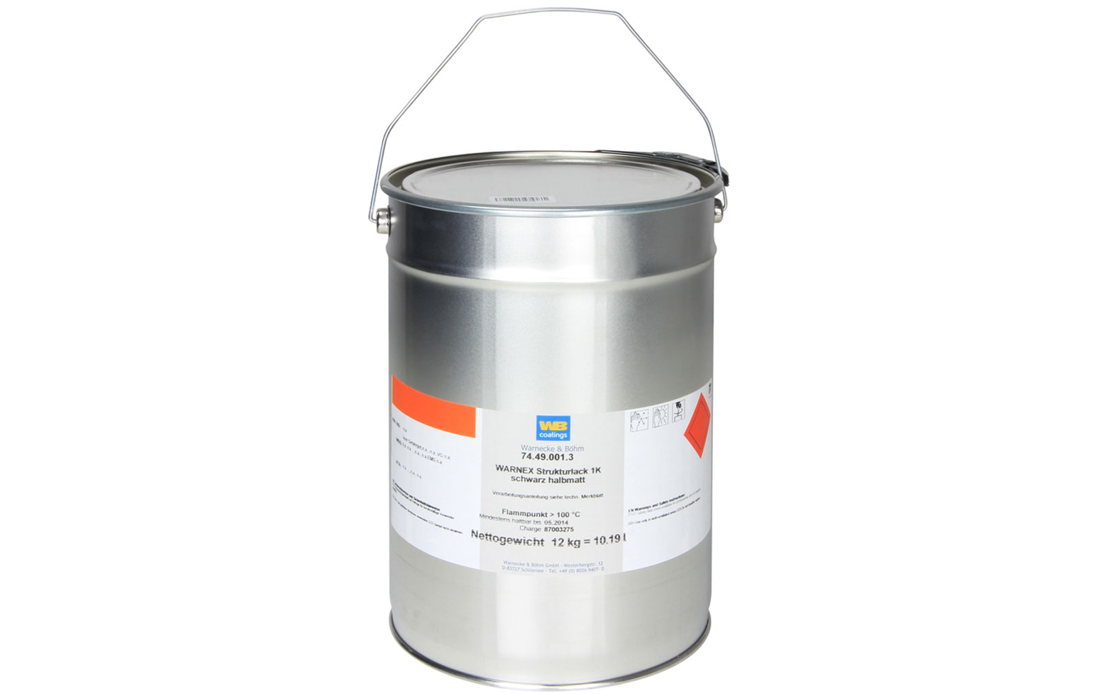 Adam Hall 13112 Strukturlack schwarz 12 kg Warnex