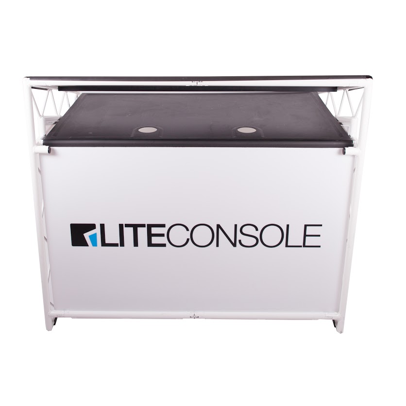 LiteConsole XPRS white, mobiler DJ-Tisch