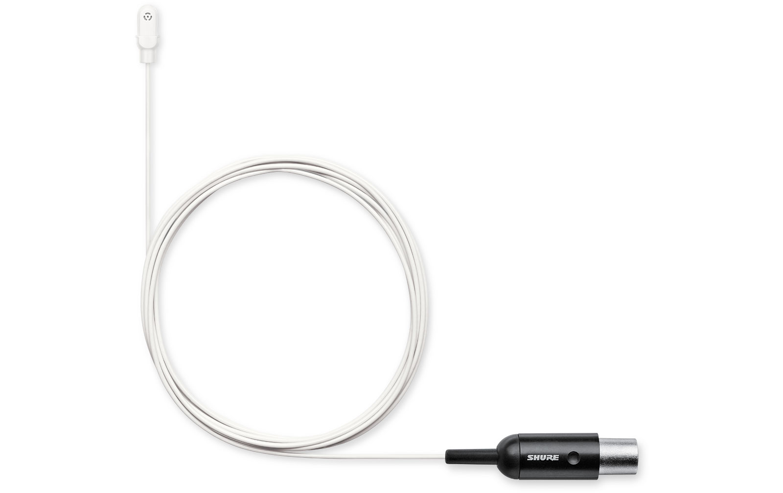 Shure DL4W/O-LM3-A DuraPlex DL4 Lavaliermikrofon, Kugelcharakteristik, LEMO-Stecker, weiss, inkl. Zubehör