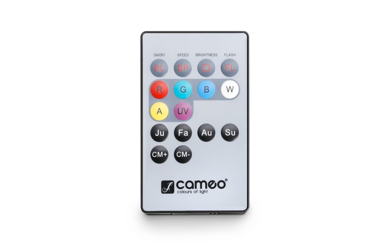 Cameo Flat PAR Can 7X3W UV IR 7 x 3 W High Power FLAT LED UV PAR-Scheinwerfer in schwarzem Gehäuse