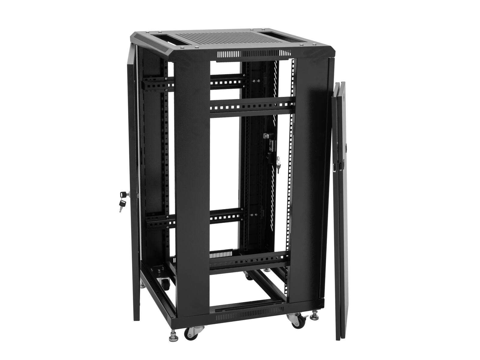 Roadinger SSC-16 Stahlschrank mit Glastür 16HE