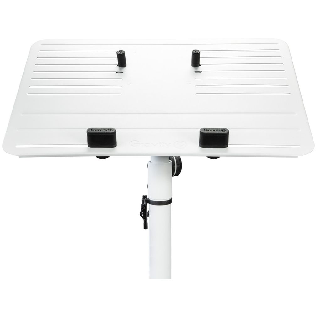 Gravity LTS T 02 W Universal Laptop-Ständer mit verstellbaren Haltepins und Stahlfuß
