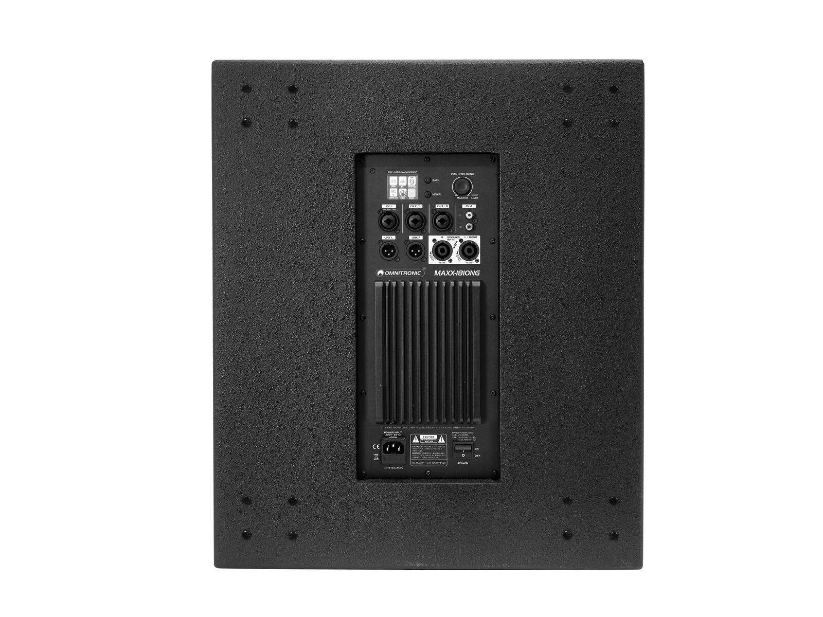Omnitronic MAXX-1810NG Aktiv-Subwoofer 18 Zoll