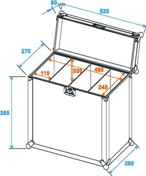 Roadinger Flightcase 4x SLS Größe M