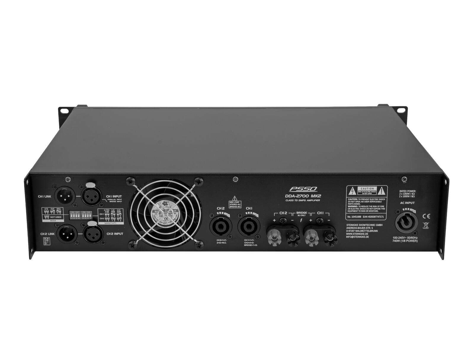 PSSO DDA-2700 MK2 2-Kanal-Endstufe