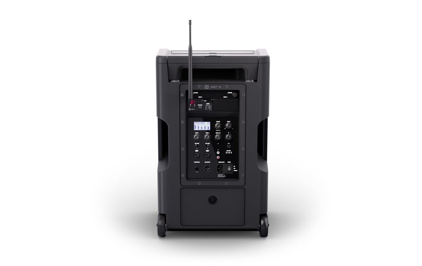 LD Systems ANNY® 10 HHD B5 - 10" Mobiler Bluetooth® PA-Lautsprecher mit Akku, Mixer und 1x Funkmikrofon