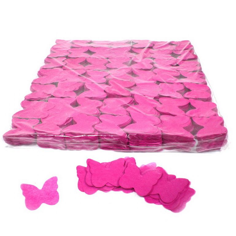 Magic FX Slowfall Konfetti Butterflies Ø55mm Pink Beutel