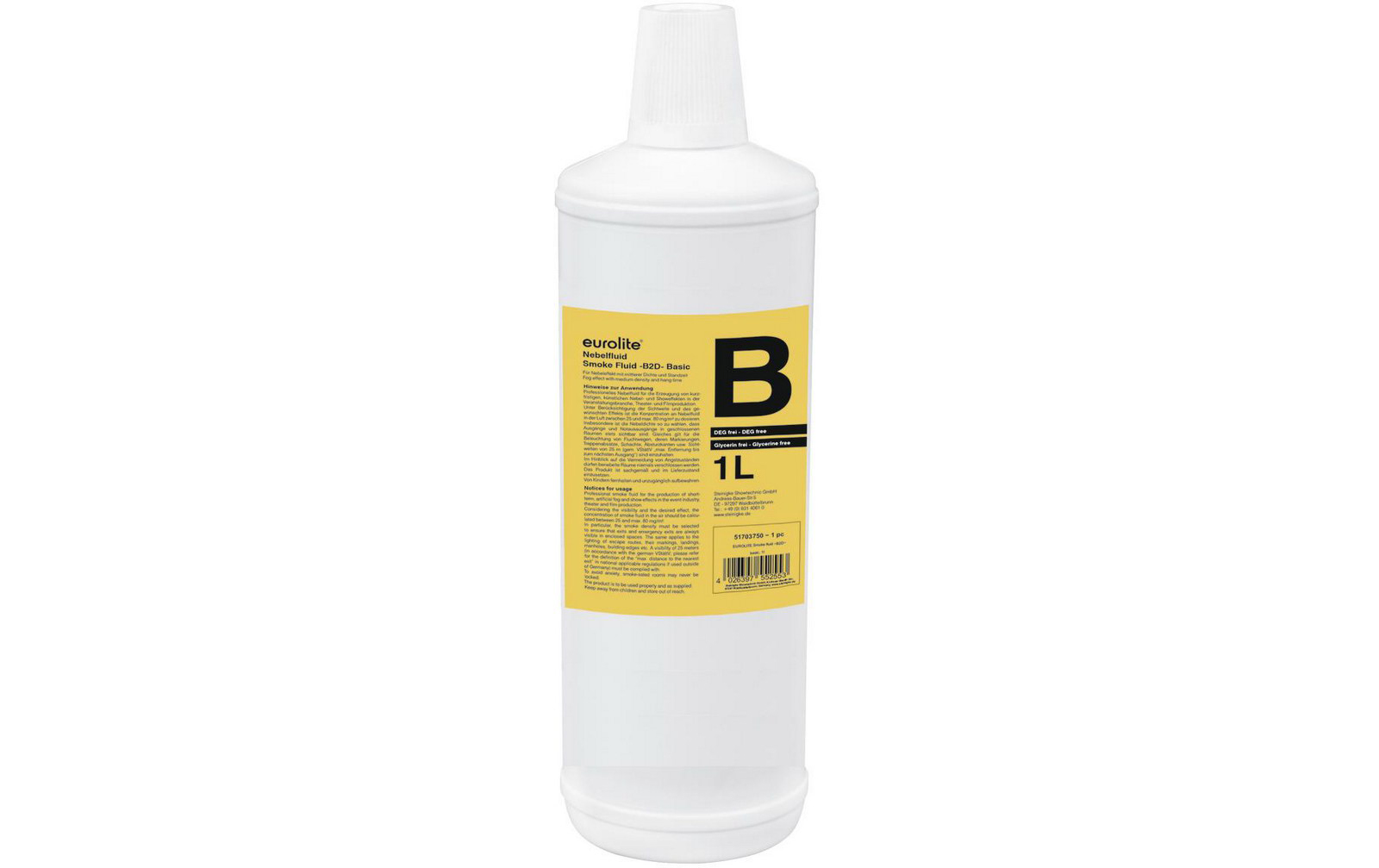 Eurolite Smoke Fluid -B2D- Basic Nebelfluid 1l